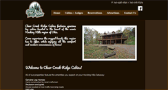 Desktop Screenshot of clearcreekridgecabins.com